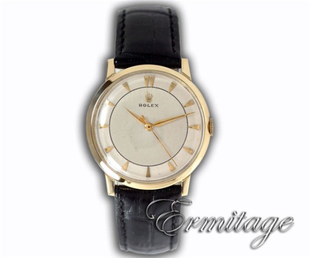 Rolex 11548 Yellow Gold on Strap Steel with Gold Index